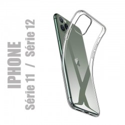 Coque de protection en gel silicone transparent pour iPhone 11 et iPhone 12