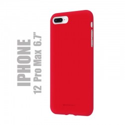 Coque premium "soft feeling" pour iPhone 12  pro max - Rouge