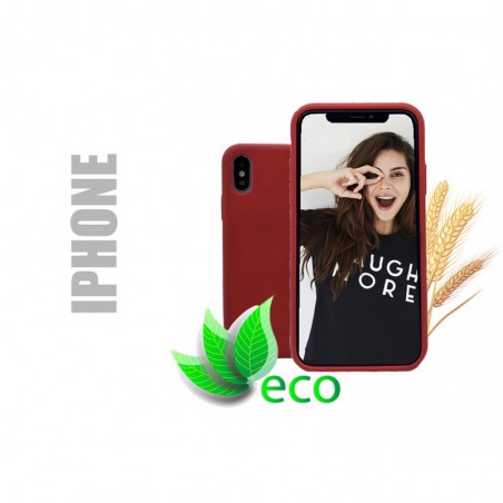 Coque téléphone 100 % recyclable et biodégradable - iphone - Rouge