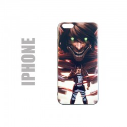 Coque manga pour iphone en gel silicone souple et au motif l'attaque des titans