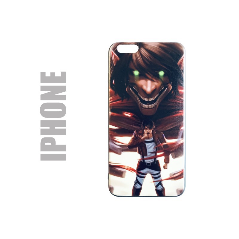 Coque manga pour iphone en gel silicone souple et au motif l'attaque des titans Coque manga pour iphone en gel silicone souple et au motif l'attaque des titans