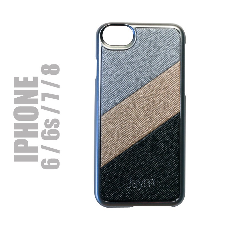 Coque de protection rigide gris beige, collection "La French" compatible avec les iPhones 6, 6s, 7 et 8 Coque de protection rigide gris beige, collection "La French" compatible avec les iPhones 6, 6s, 7 et 8