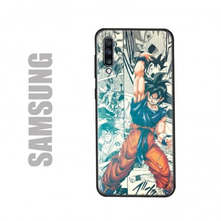 Coque silicone souple noire aux motifs Dragon Ball, compatible avec smartphones Samsung