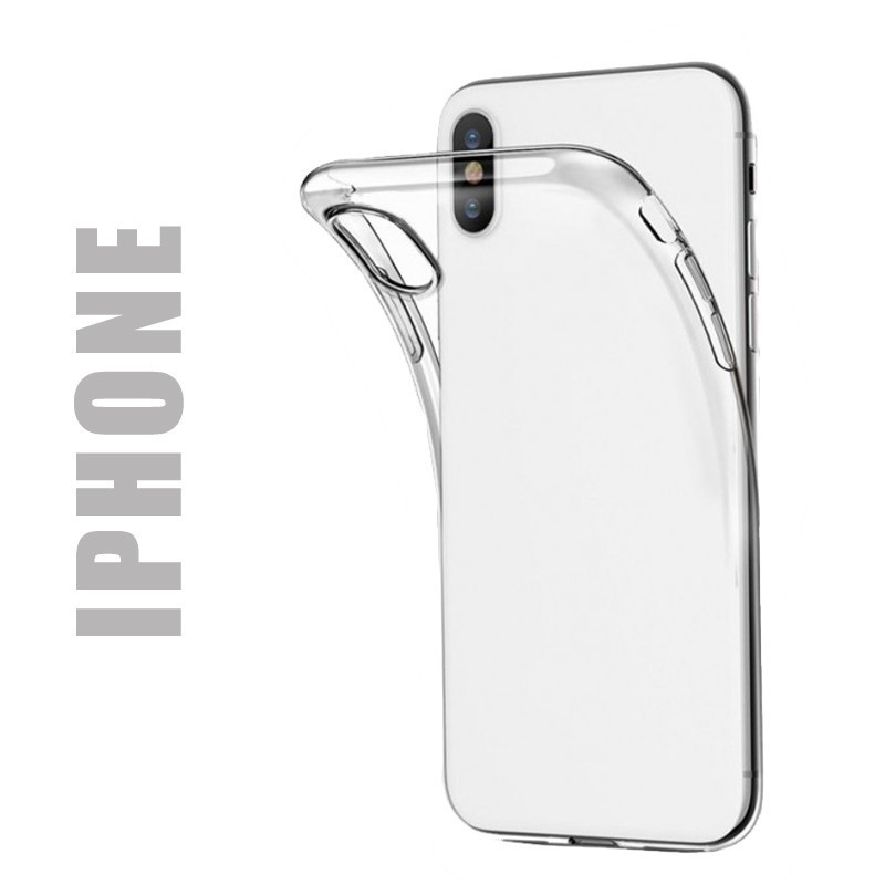 Coque de protection en gel silicone transparent pour iPhone