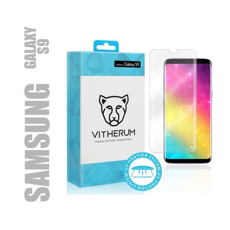 Protection d'écran en verre trempé collage UV pour smartphone Samsung Galaxy S9