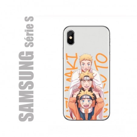 Coque de protection pour Samsung Série S en gel silicone souple et au motif Naruto Uzumaki